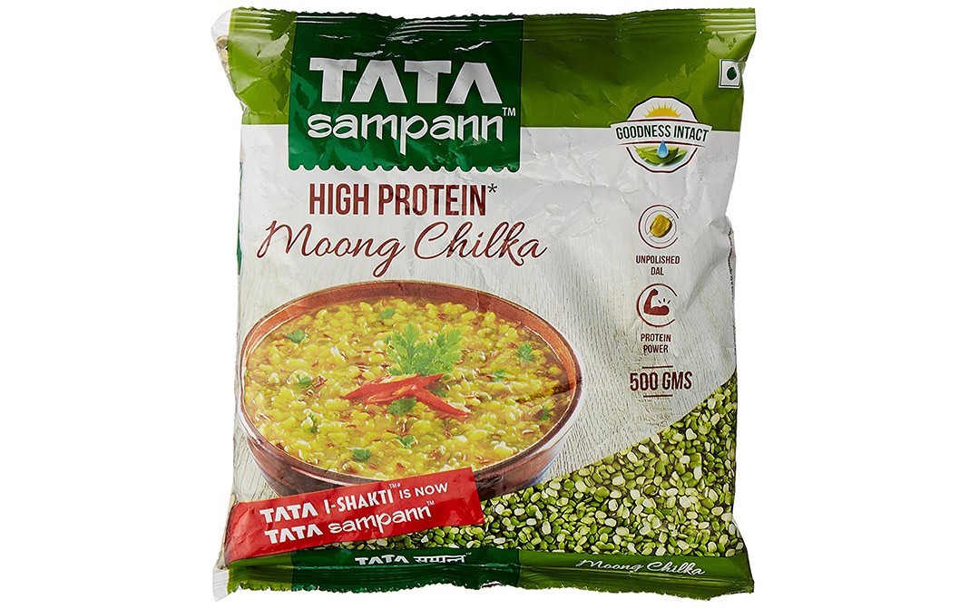 Tata Sampann High Protein Moong Chilka   Pack  500 grams